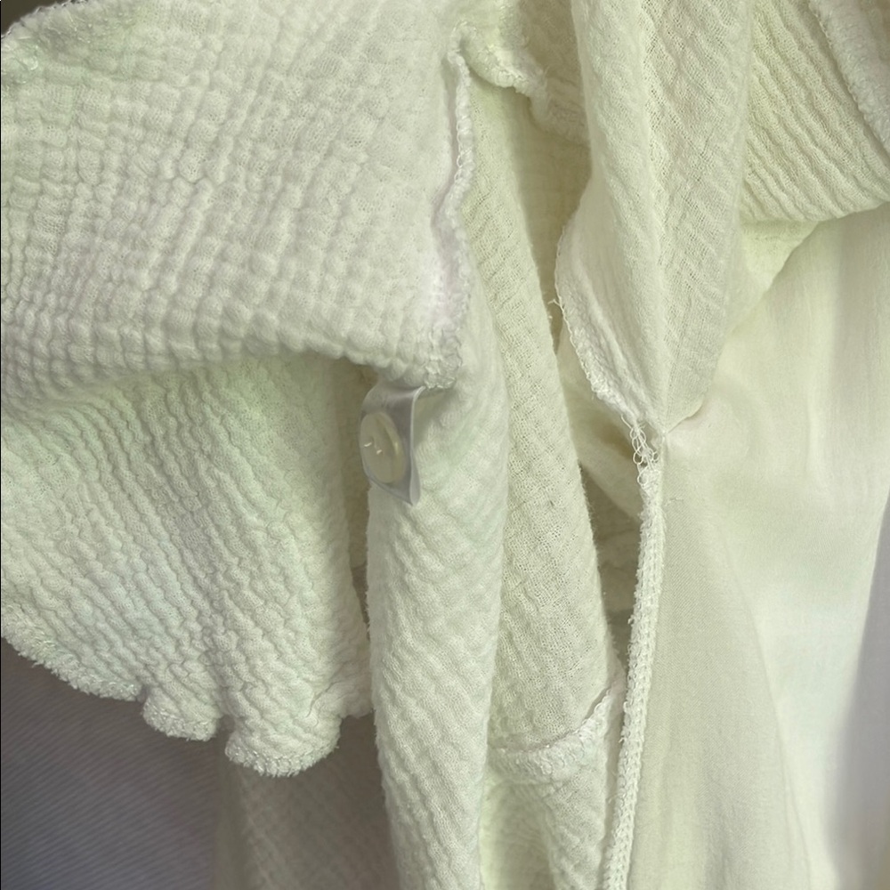 Myrah Penaloza Frieda Gown - White Cotton Gauze Lined Midi Dress - Picture 13 of 17